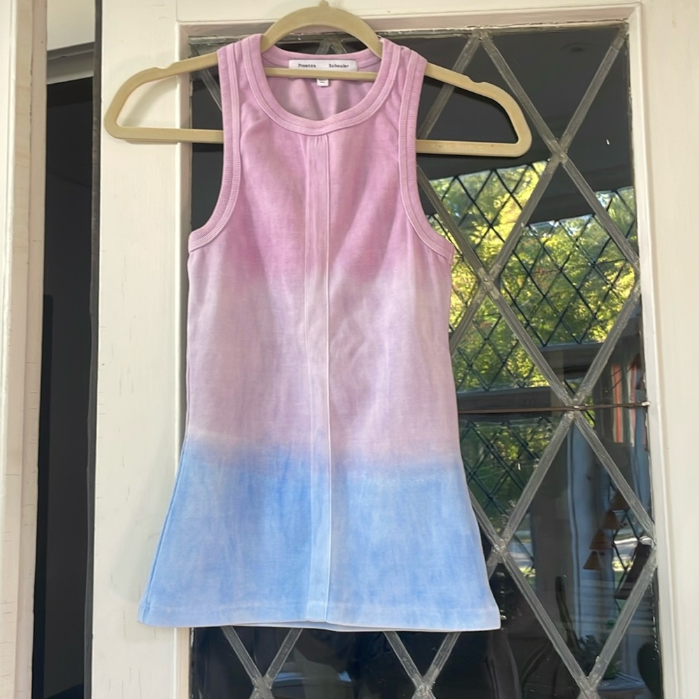 Proenza Schouler White Label purple and blue faded tank top